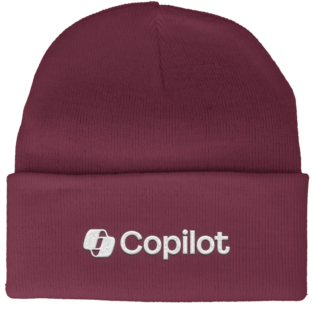 Copilot Burgundy Embroidered Beanie Image 1