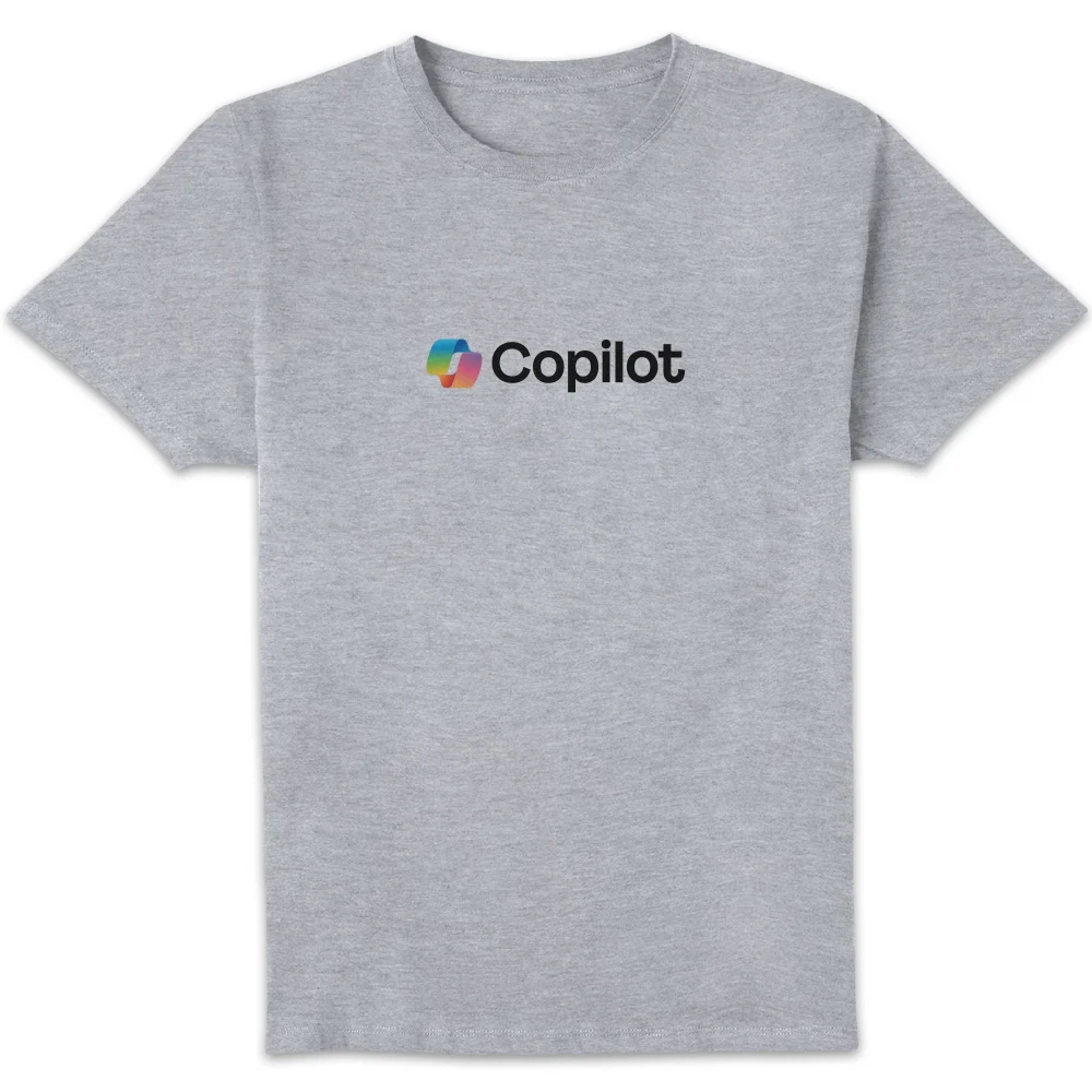 Copilot Grey S Chest Print Standard T-Shirt Image 1