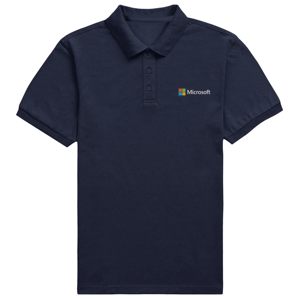 Microsoft Navy S Pocket Embroidered Standard Polo Shirt Image 1