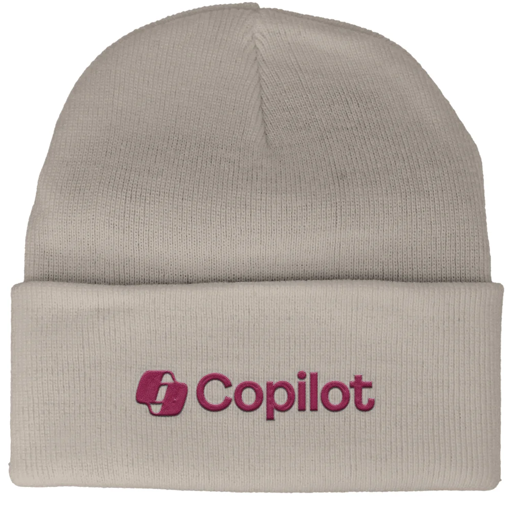 Copilot Sand Embroidered Beanie Image 1