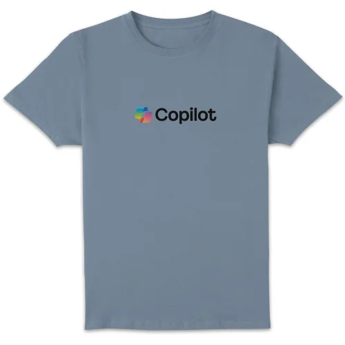 Copilot Stone Blue S Chest Print Standard T-Shirt Image 1