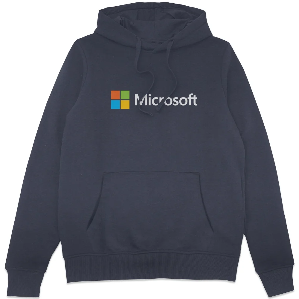Microsoft Navy S Chest Print Hoodie Image 1