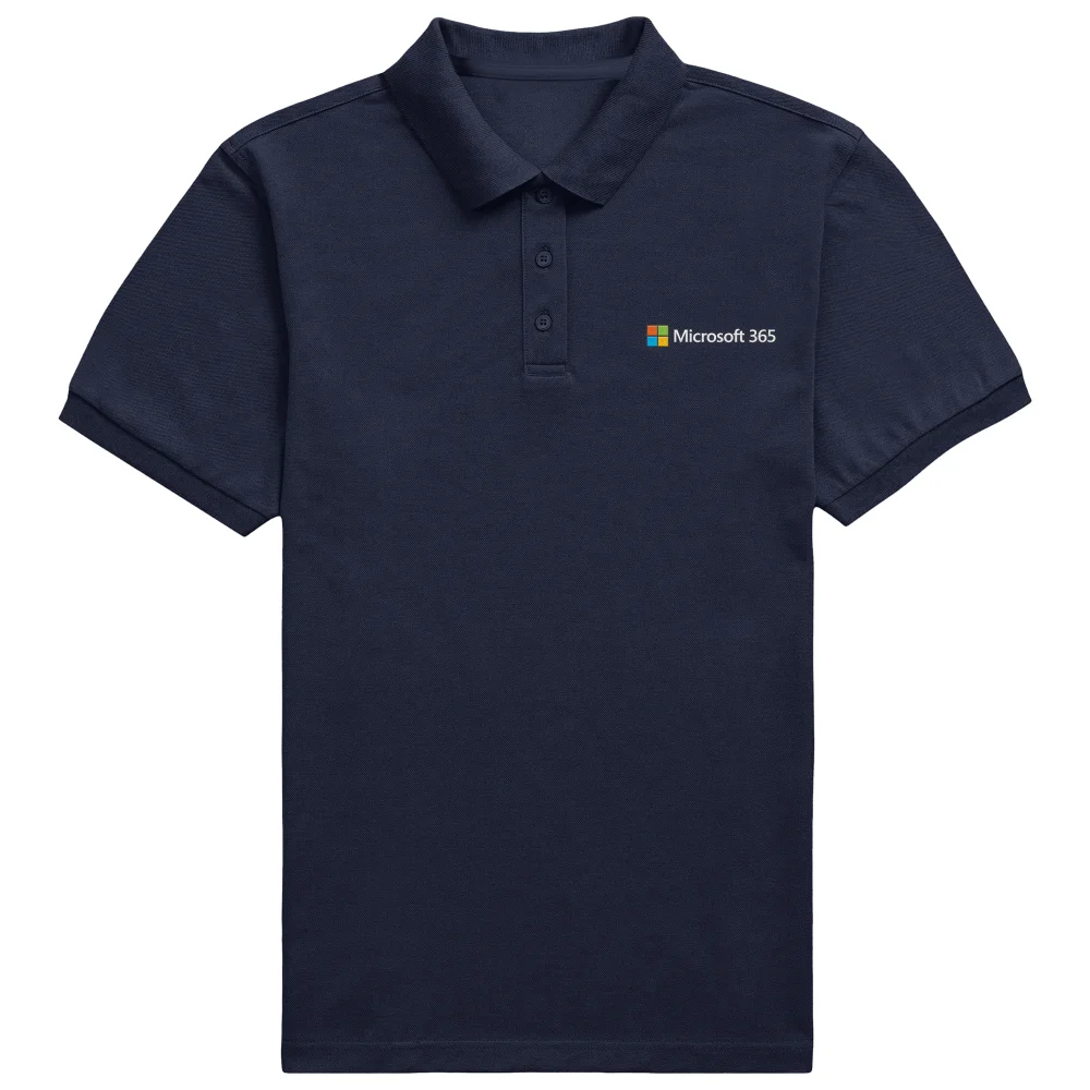 Microsoft 365 Navy S Pocket Embroidered Standard Polo Shirt Image 1