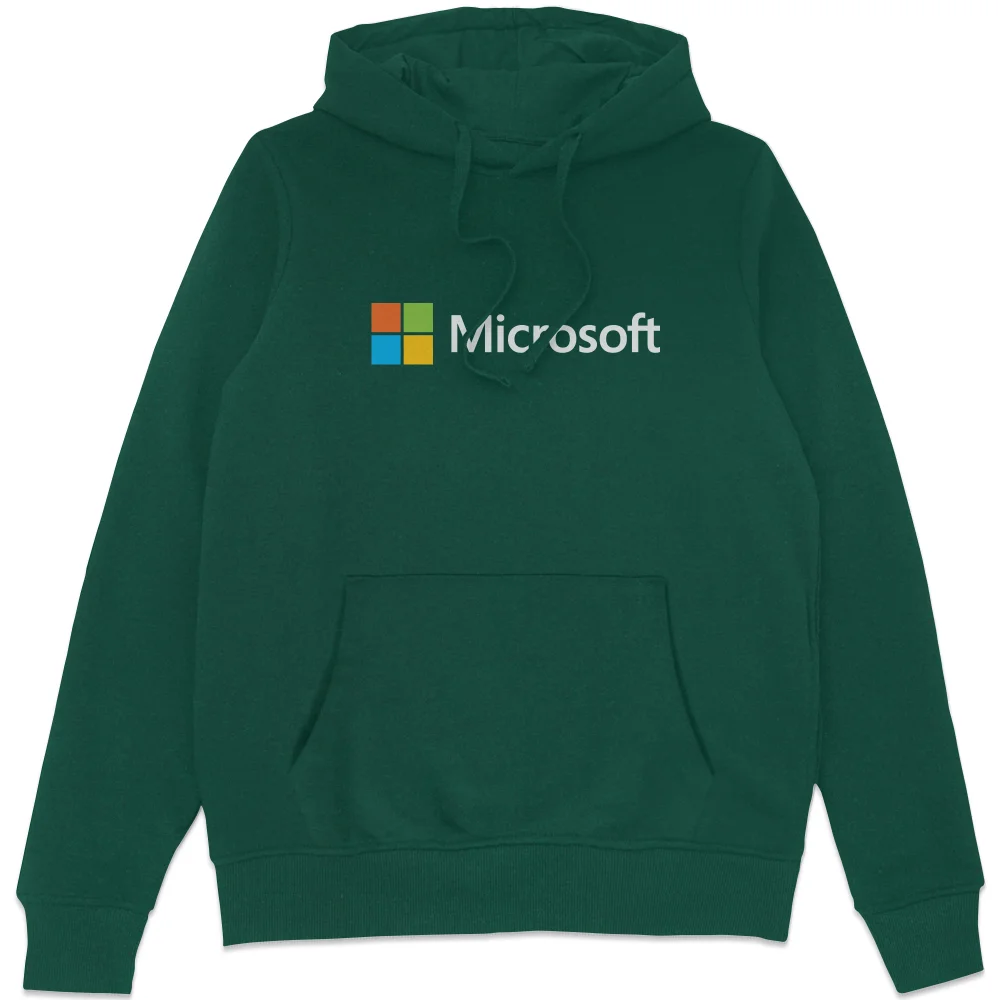 Microsoft Green XXL Chest Print Hoodie Image 1