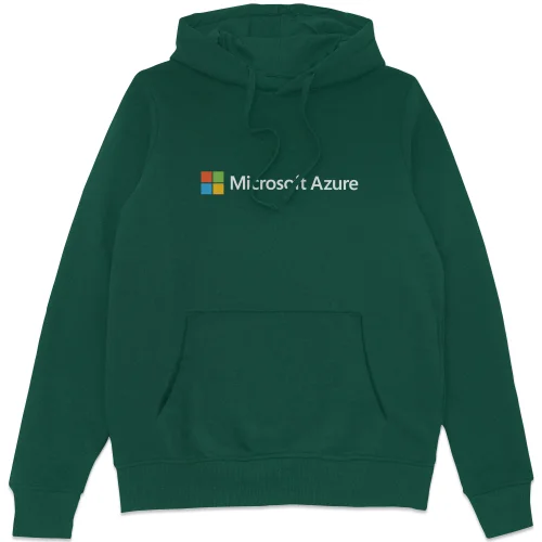 Microsoft Azure Green S Chest Print Hoodie Image 1