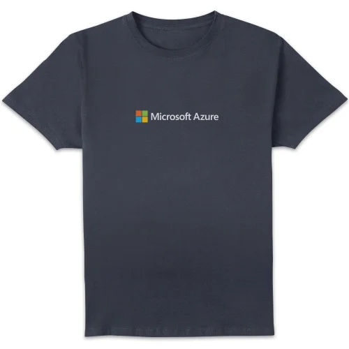 Microsoft Azure Navy S Chest Print Standard T-Shirt Image 1