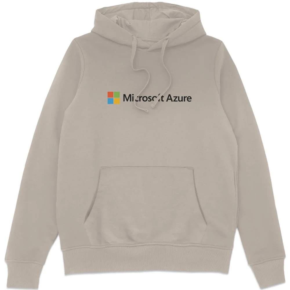 Microsoft Azure Cream S Chest Print Hoodie Image 1