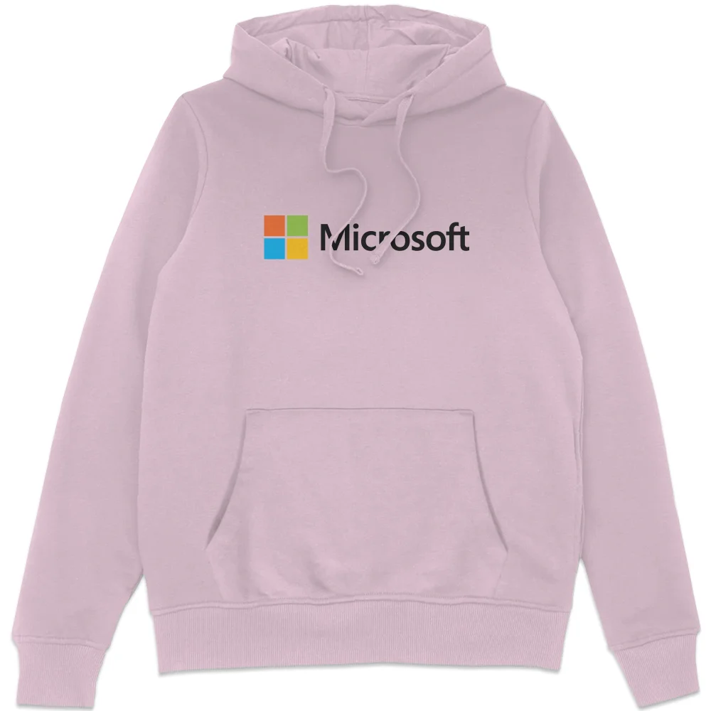 Microsoft Light Pink S Chest Print Hoodie Image 1