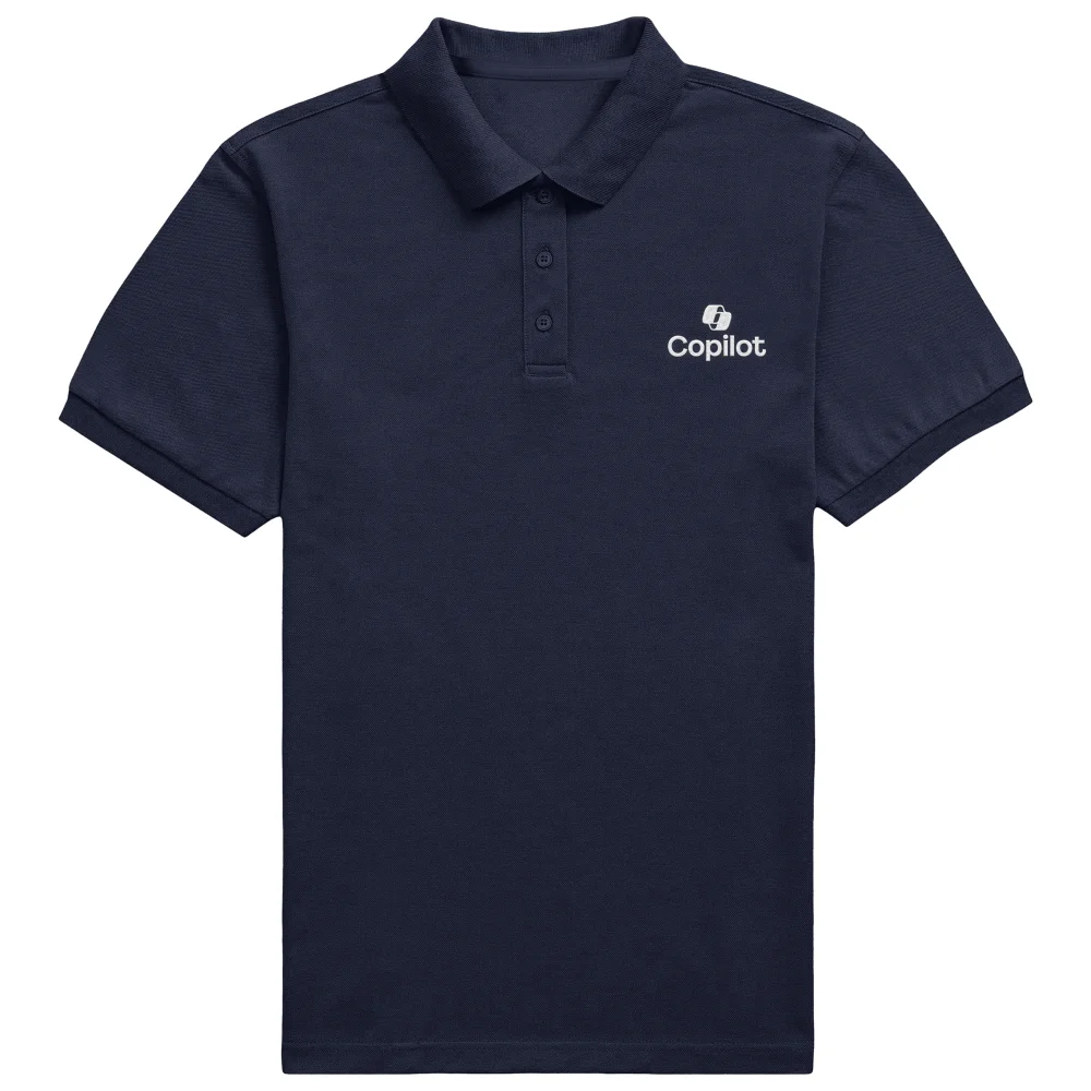 Copilot Navy S Pocket Embroidered Standard Polo Shirt Image 1