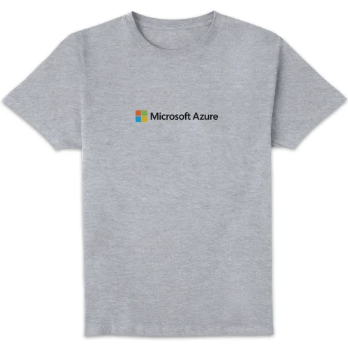 Microsoft Azure Grey S Chest Print Standard T-Shirt Image 1