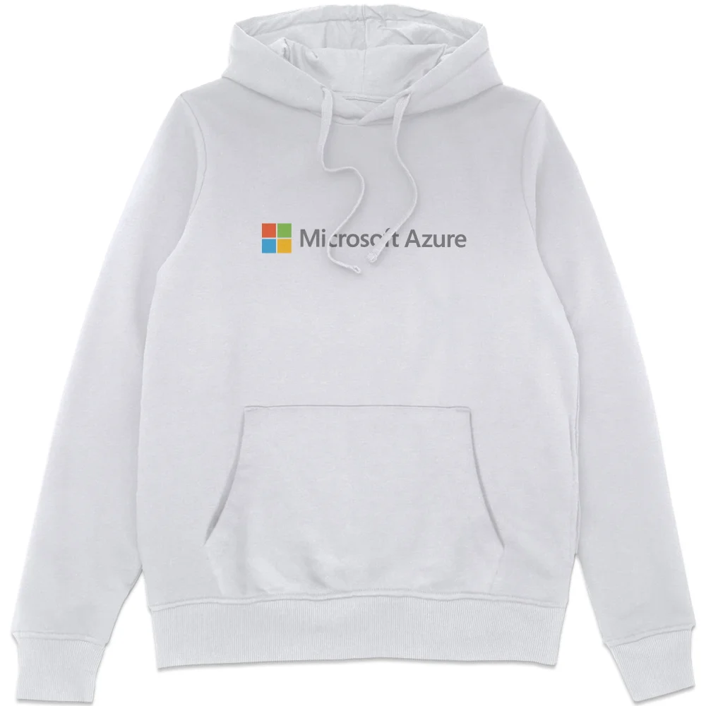 Microsoft Azure White S Chest Print Hoodie Image 1