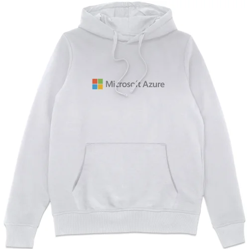 Microsoft Azure White S Chest Print Hoodie Image 1