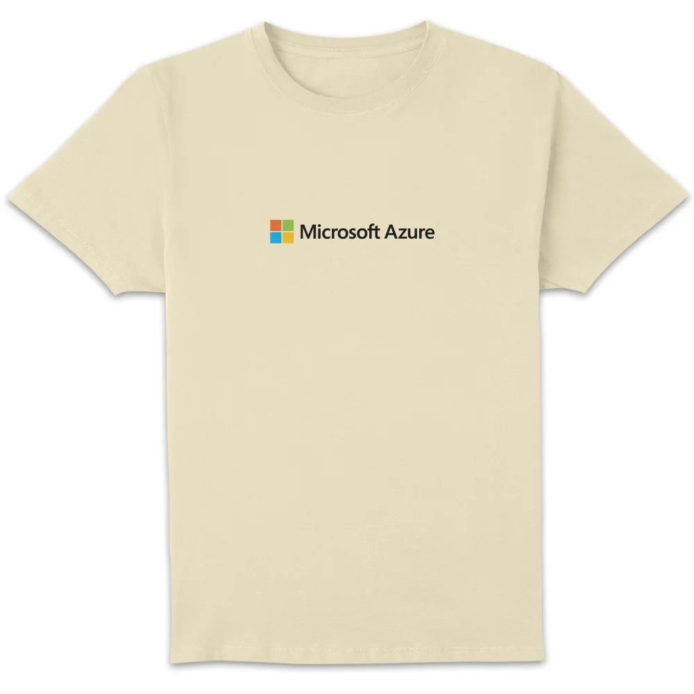 Microsoft Azure Cream S Chest Print Standard T-Shirt Image 1