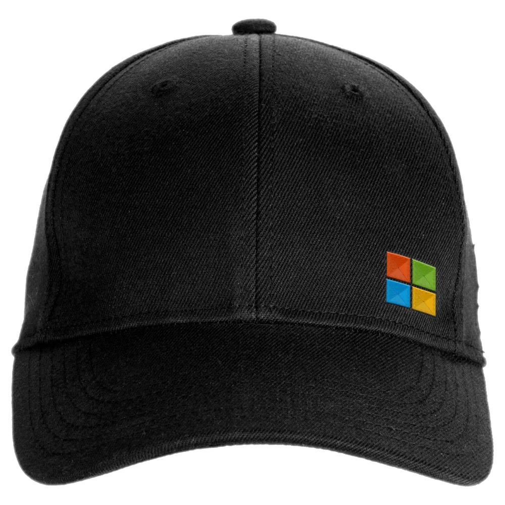 Microsoft Black Icon Embroidered Cap Image 1