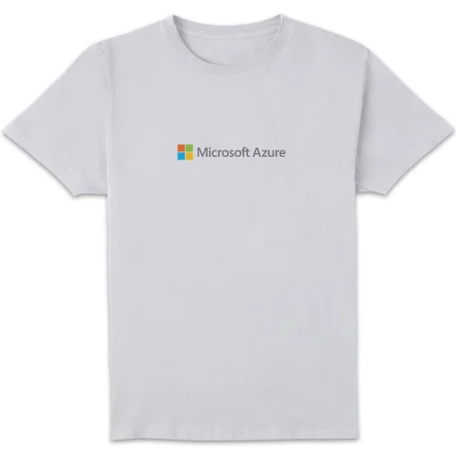Microsoft Azure White S Chest Print Standard T-Shirt Image 1