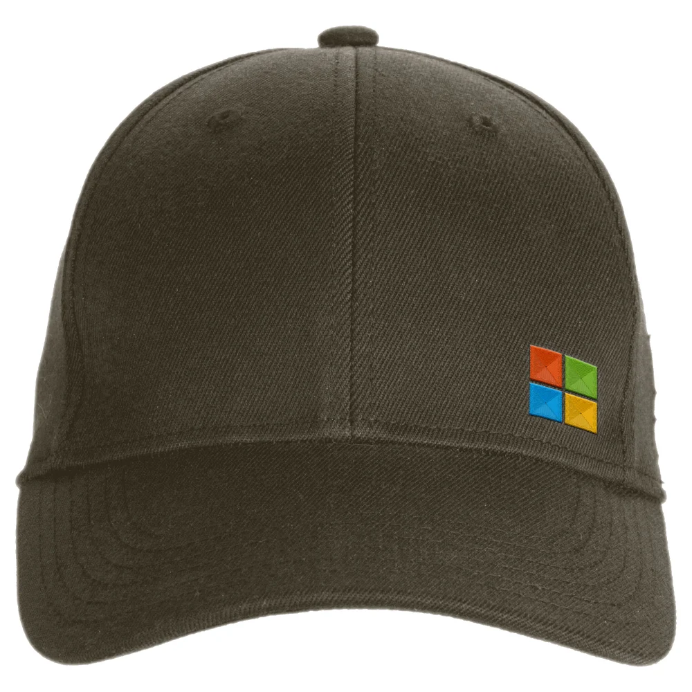 Microsoft Olive Icon Embroidered Cap Image 1