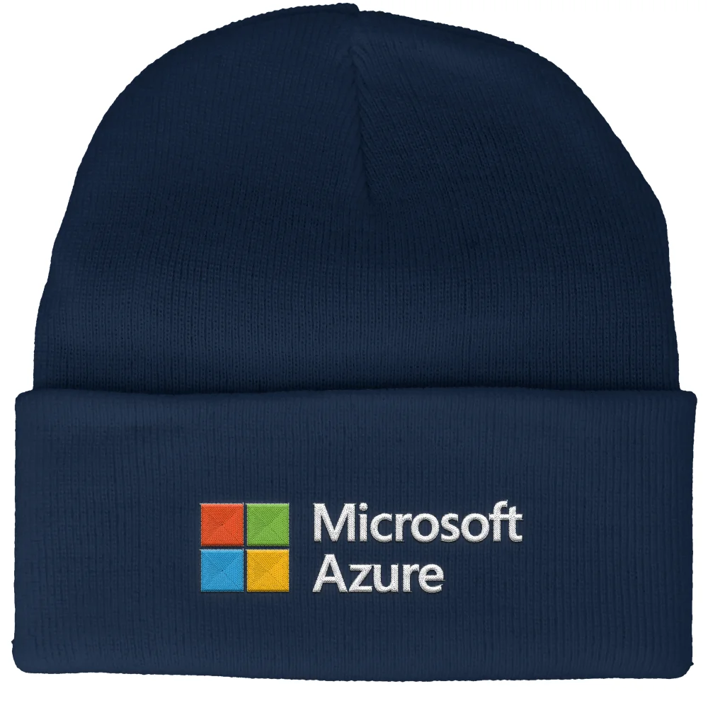 Microsoft Azure Navy Embroidered Beanie Image 1