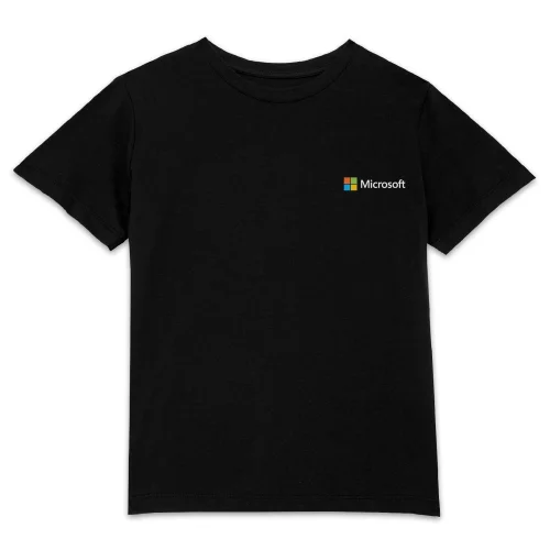 Microsoft Black 3-4 Years Pocket Print Kids' T-Shirt Image 1