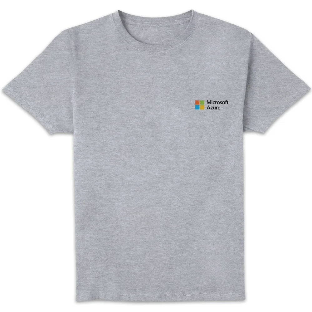 Microsoft Azure Grey S Pocket Print Standard T-Shirt Image 1