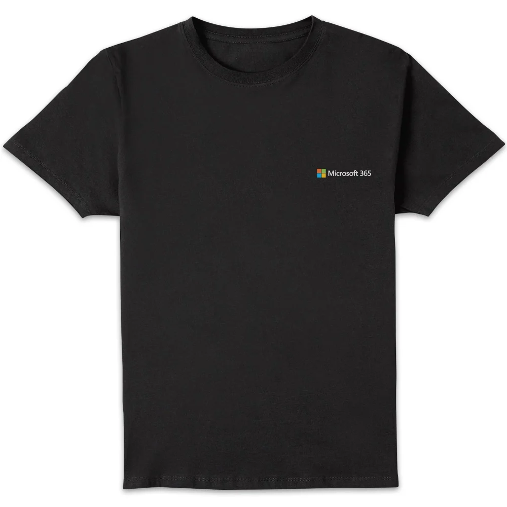 Microsoft 365 Black S Pocket Print Standard T-Shirt Image 1