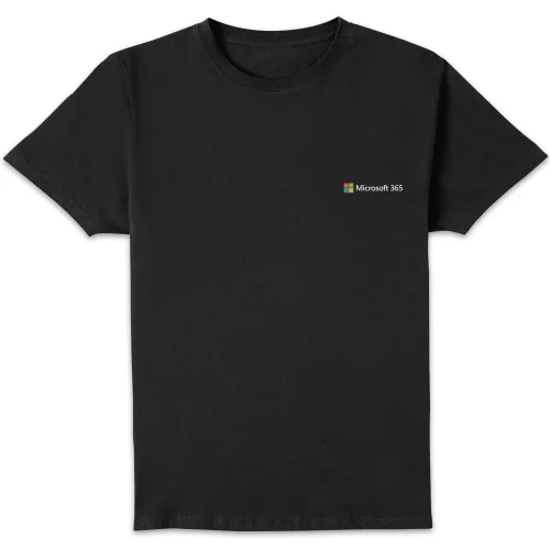 Microsoft 365 Black S Pocket Print Standard T-Shirt Image 1