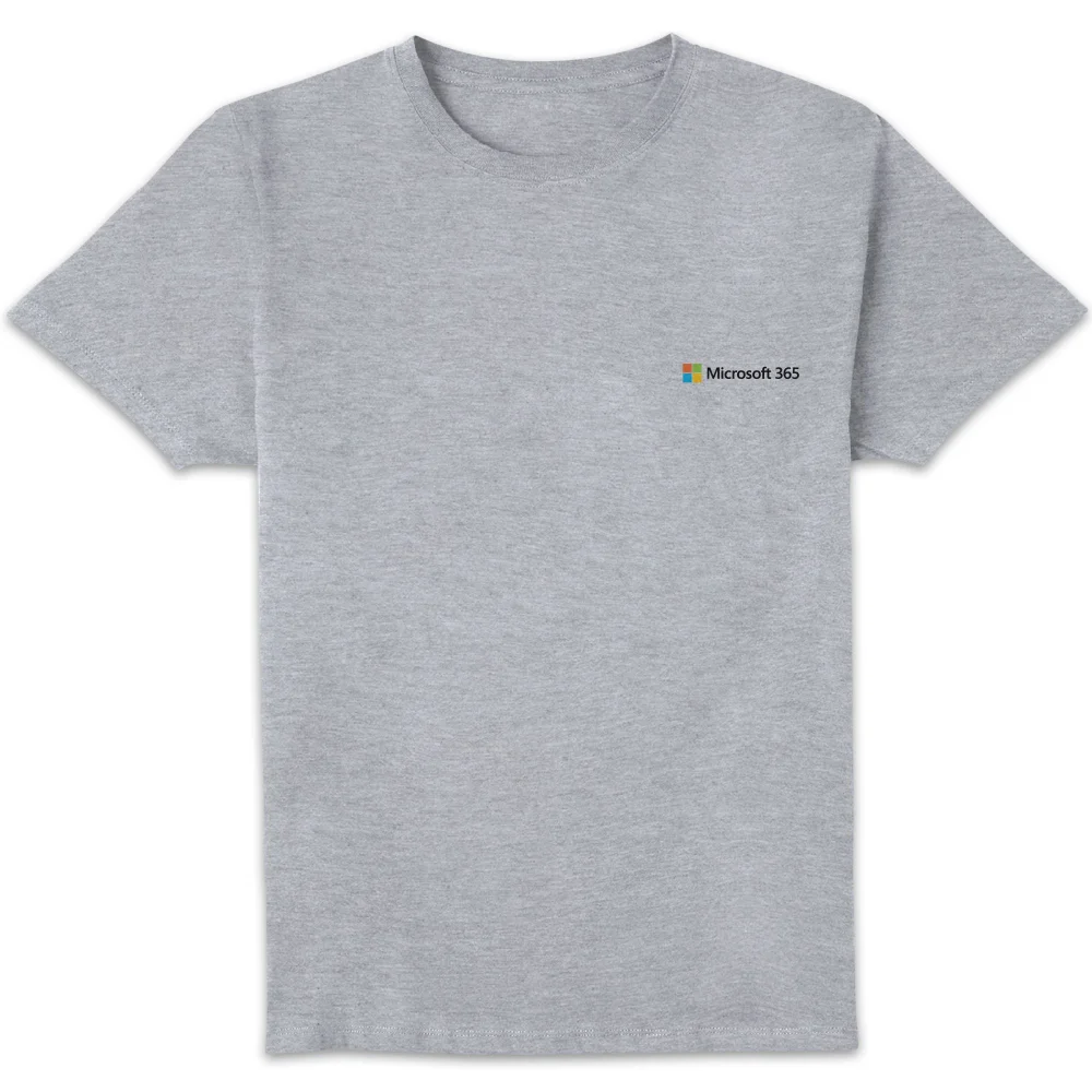 Microsoft 365 Grey S Pocket Print Standard T-Shirt Image 1