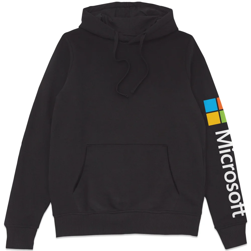 Microsoft Black S Sleeve Print Hoodie Image 1