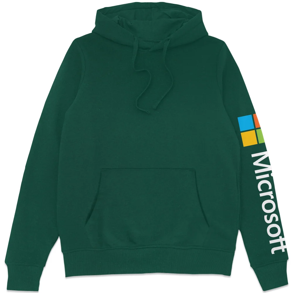 Microsoft Green S Sleeve Print Hoodie Image 1