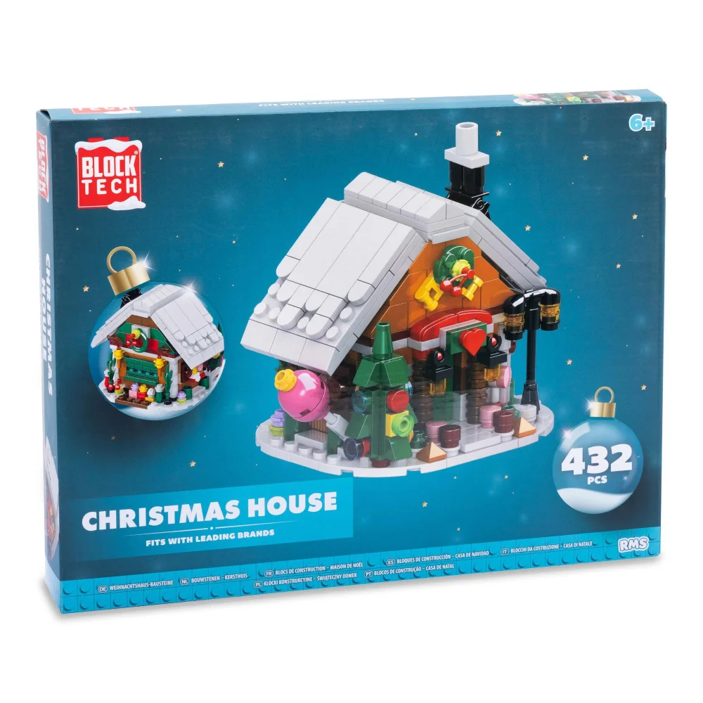 Block Tech Christmas House Construction Set Image 1