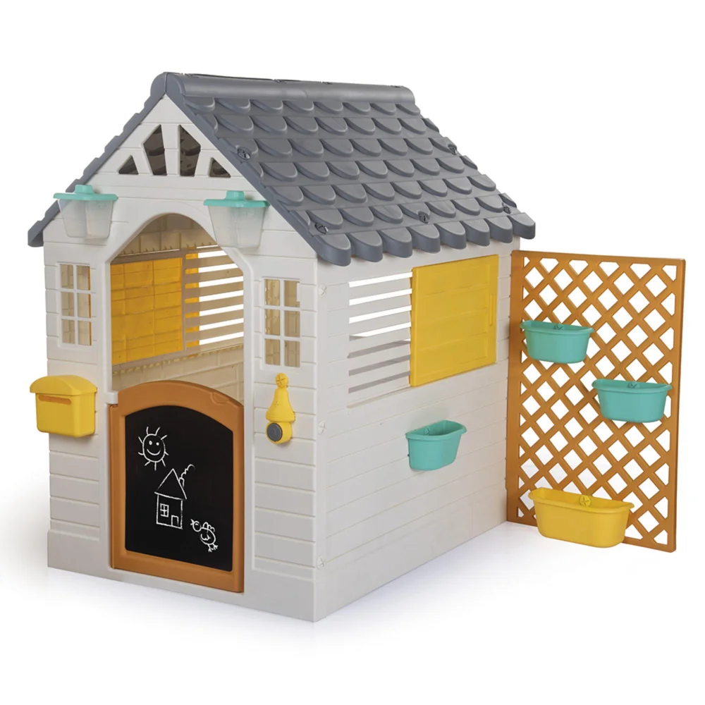 Dolu White and Yellow Playhouse with Electronic Doorbell Image 1