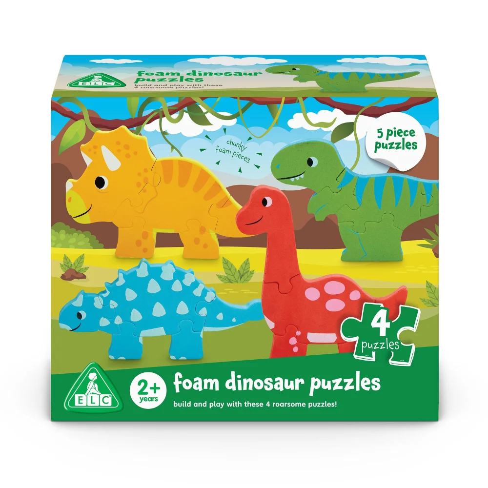 Early Learning Centre Foam Dinosaur 4 in 1 Jigsaw Puzzles Image 1