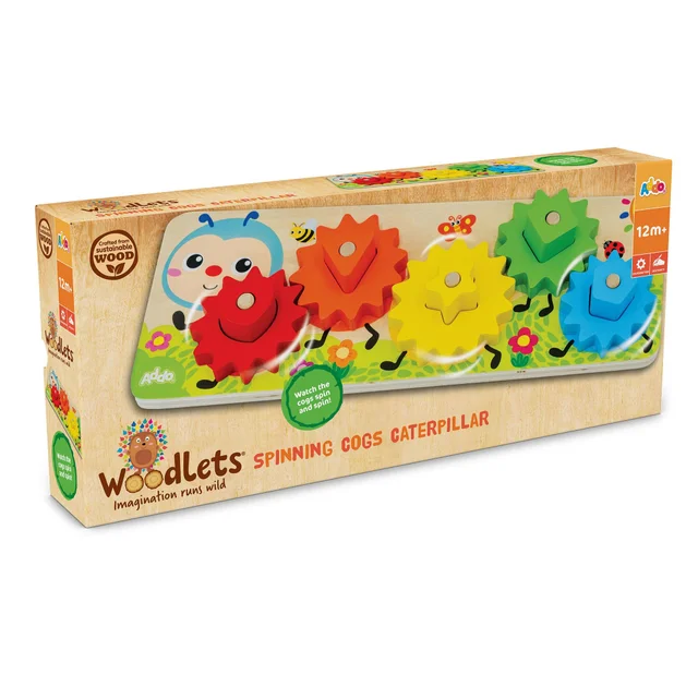 Woodlets Spinning Cogs Caterpillar Wooden Puzzle