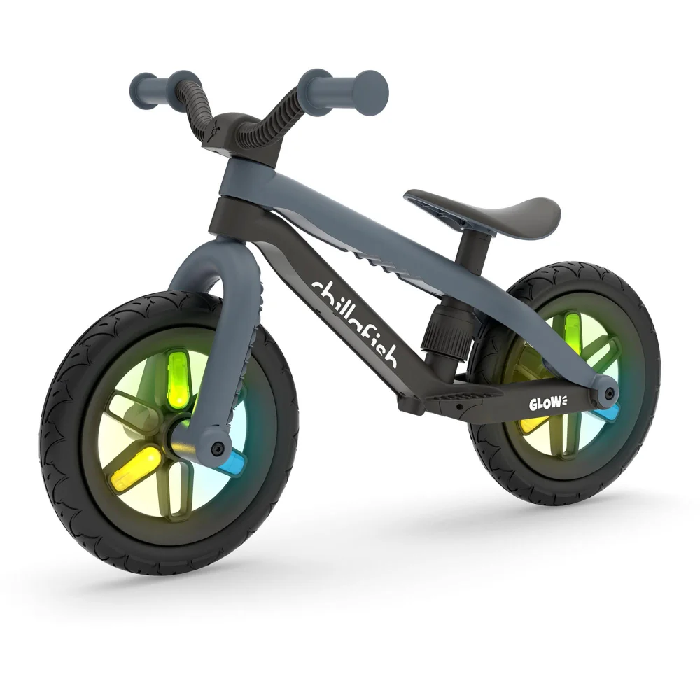 Chillafish 12 Inch BMXie Glow LED Balance Bike Grey Image 1