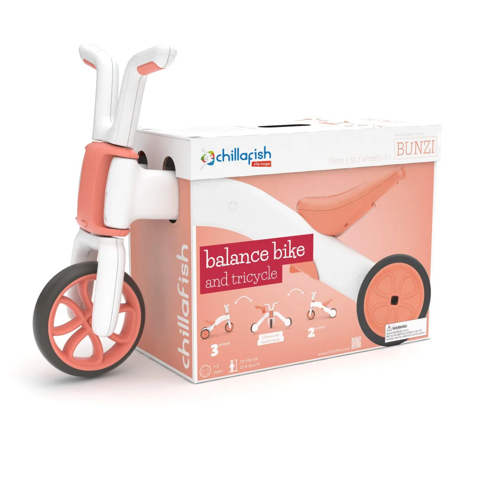 Chillafish Bunzi 2-in-1 Balance Bike Trike Flamingo Image 1