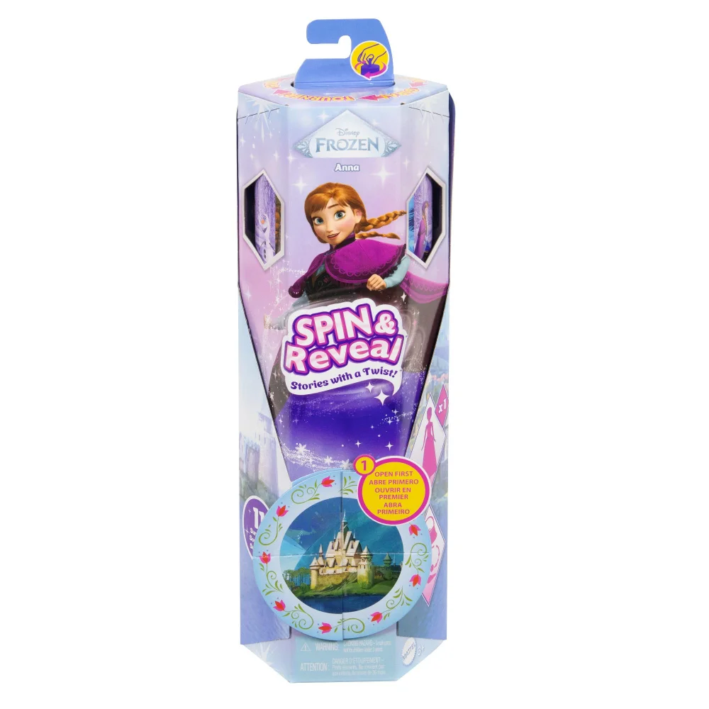 Disney Frozen Spin & Reveal Anna Fashion Doll with Teal Dress Image 1
