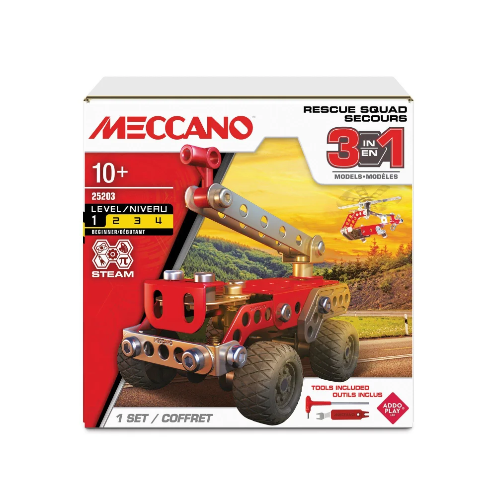 Meccano 3 in 1 Rescue Squad Construction Set Image 1