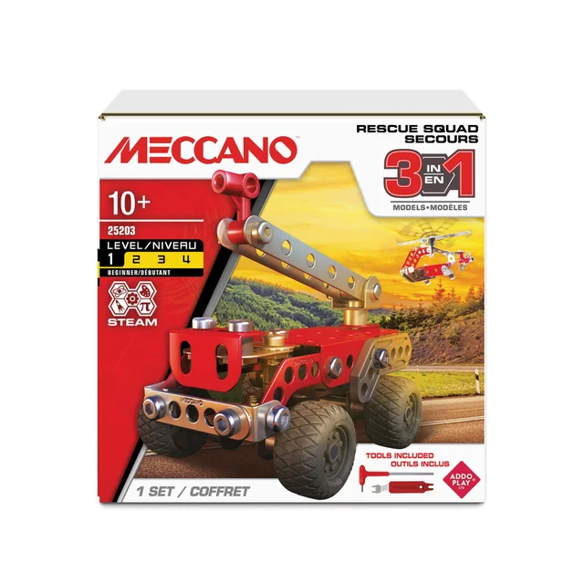 Meccano 3 in 1 Rescue Squad Construction Set