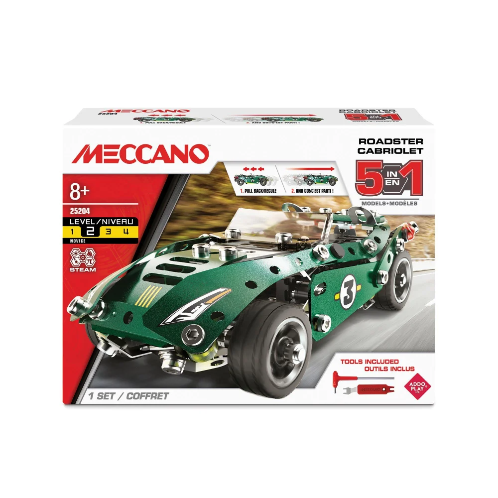 Meccano 5 in 1 Roadster Construction Set Image 1