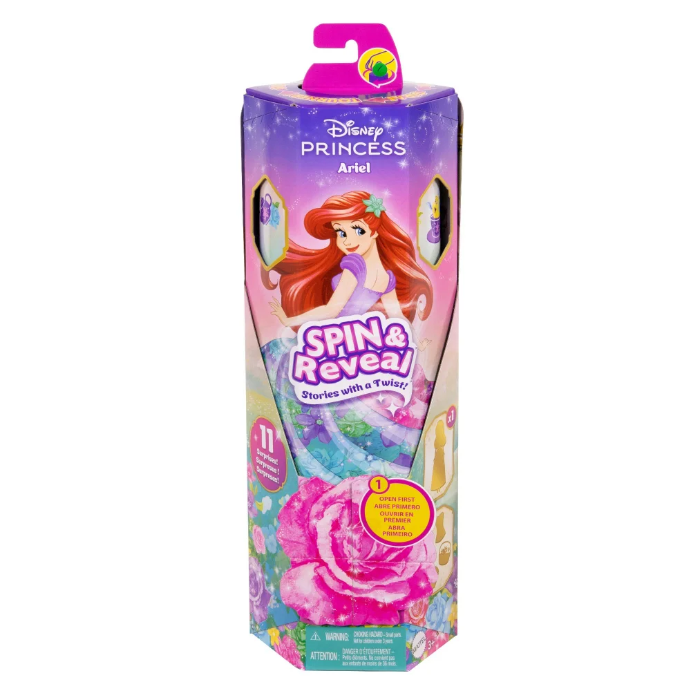 Disney Princess Spin & Reveal Ariel Fashion Doll Image 1