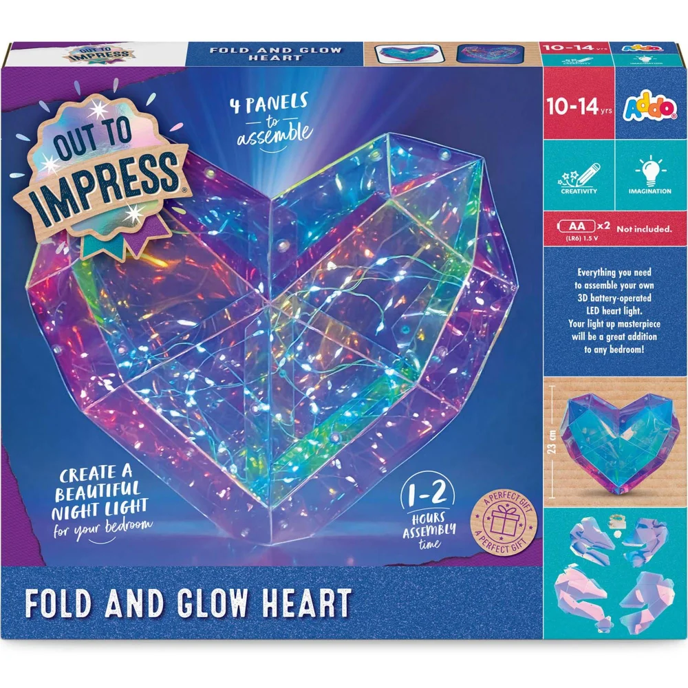 Out to Impress Fold and Glow Heart Craft Set Image 1