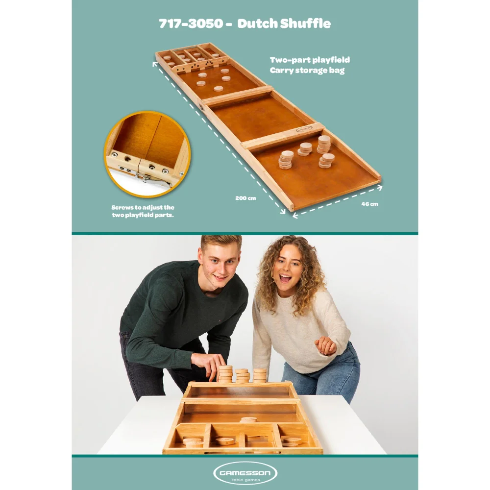 Gamesson Wooden Dutch Shuffle Table Top Game Image 1