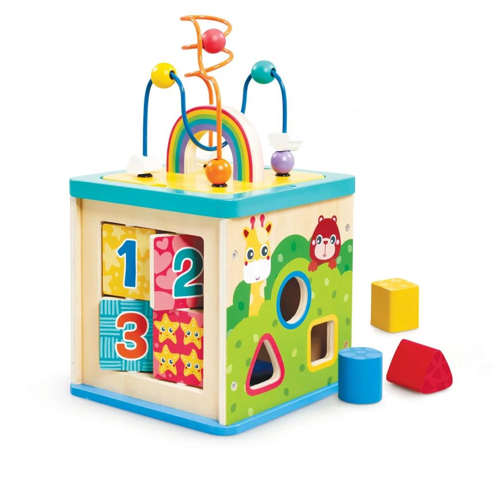 Early Learning Centre Wooden Cube Activity Toy Image 1
