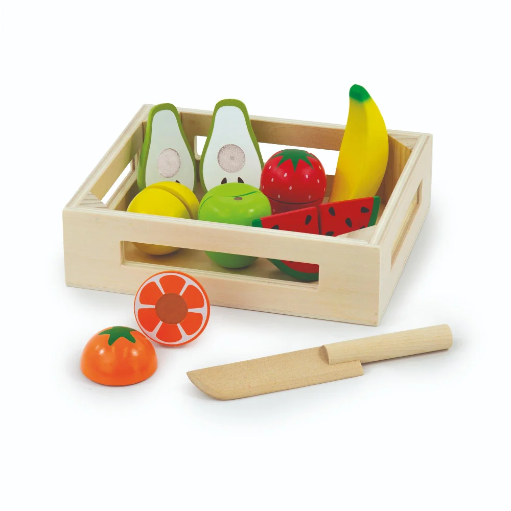 Early Learning Centre Wooden Cut and Play Fruit Playset Image 1