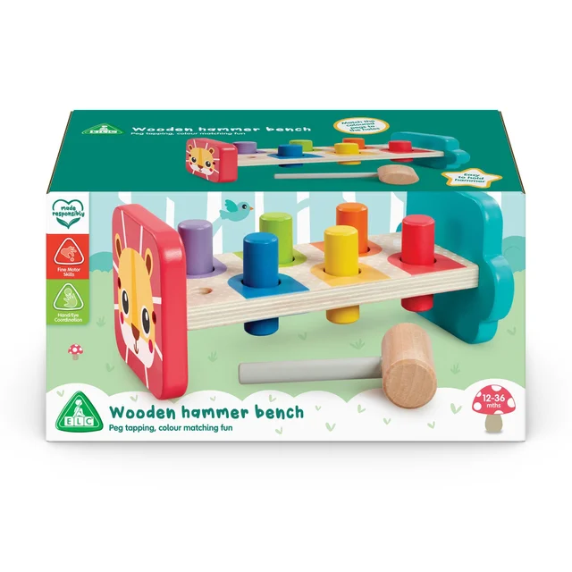 Early Learning Centre Wooden Hammer Bench Activity Toy