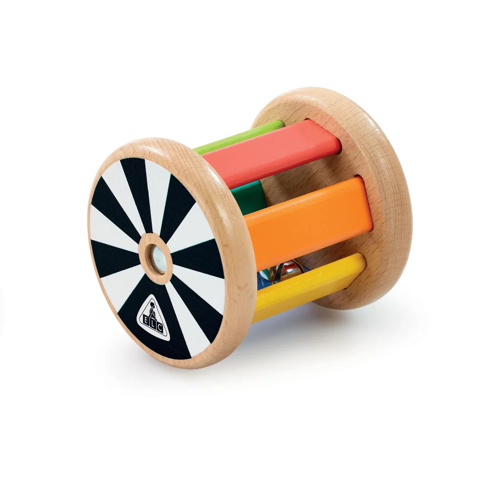 Early Learning Centre Wooden Jingle and Roll Activity Rattle Image 1