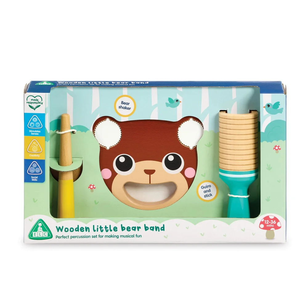 Early Learning Centre Wooden Little Bear Band Musical Toy Image 1