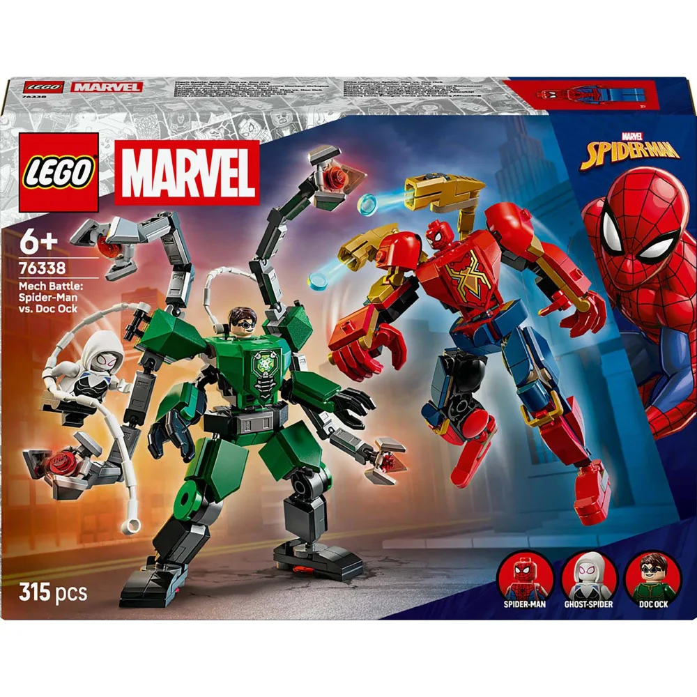 LEGO Marvel Mech Battle Spider-Man vs Doc Ock Construction Set 76338 Image 1