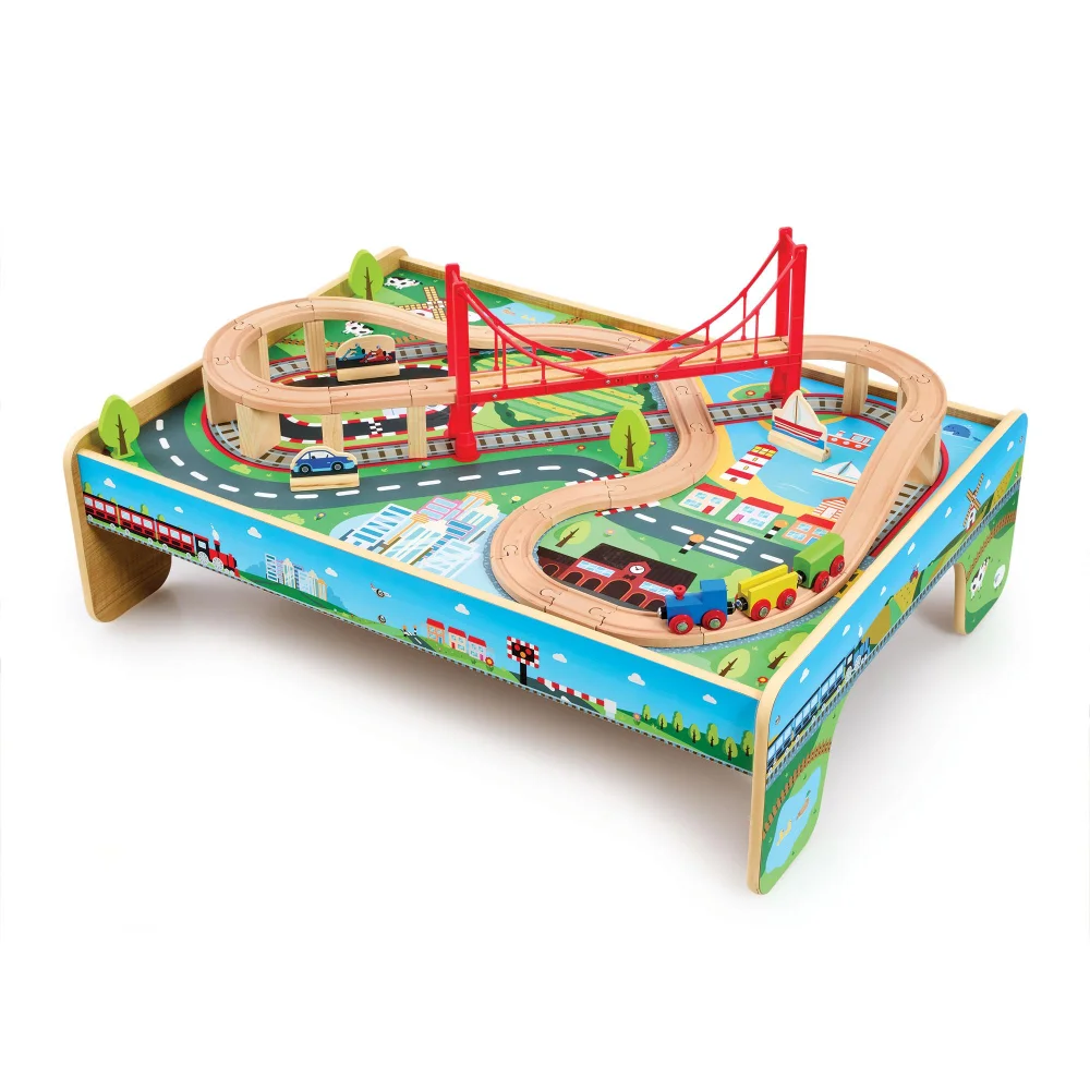 Early Learning Centre Wooden Little Town Train Table Image 1