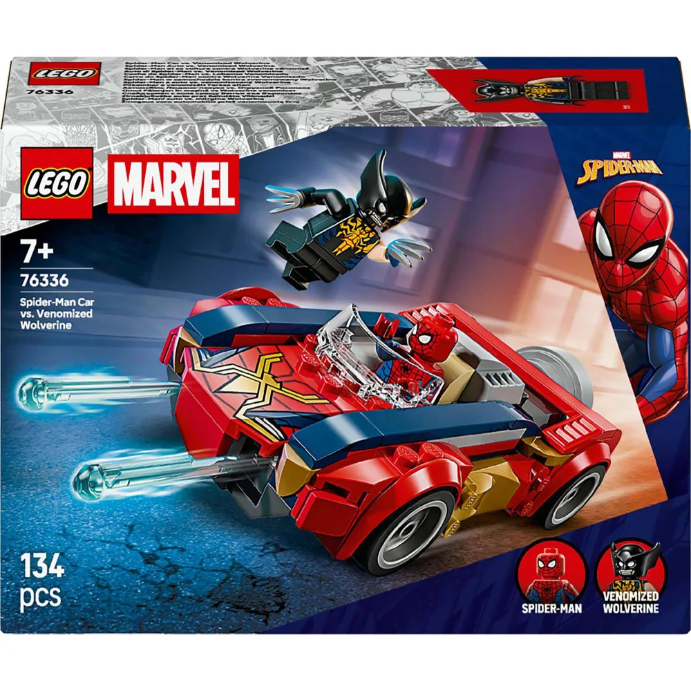 LEGO Marvel Spider-Man Car vs. Venomized Wolverine Construction Set 76336 Image 1