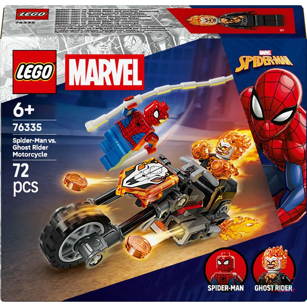 LEGO Marvel Spider-Man vs. Ghost Rider Motorcycle Construction Set 76335 Image 1